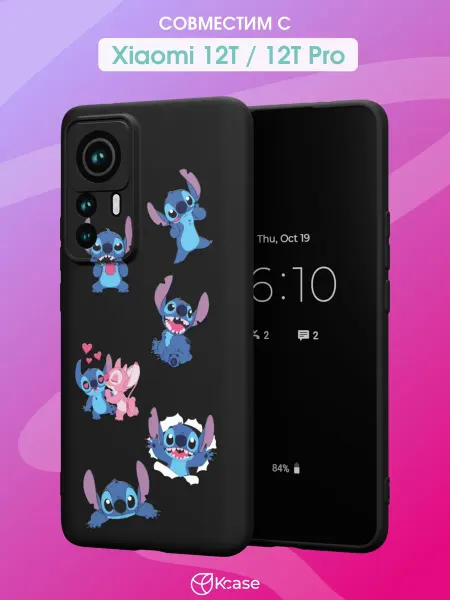 Kcase Чехол на Xiaomi 12T 12T Pro с принтом Ститч