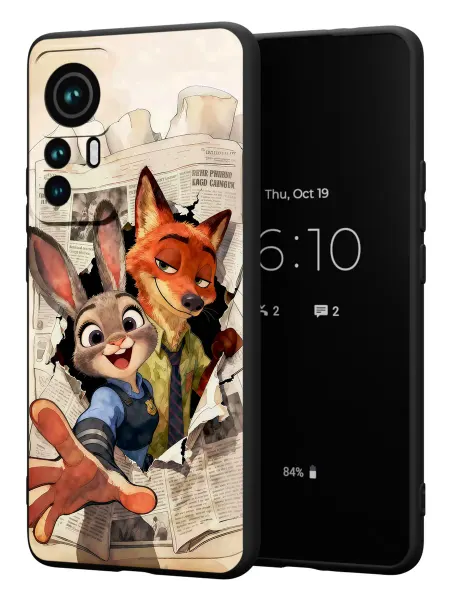 PBl store Чехол на Xiaomi 12T 12T Pro с принтом Зверополис