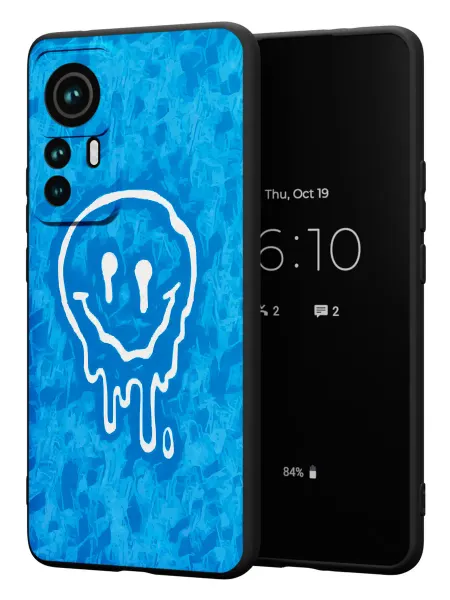 PBl store Чехол на Xiaomi 12T 12T Pro с принтом Смайлик