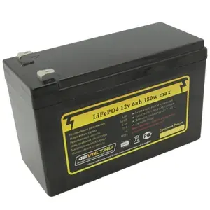 Аккумулятор LiFePO4 12v6Ah 180w max пластик Б