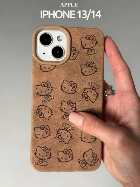 21 Case Чехол на iphone 13 на iphone 14 коричневый