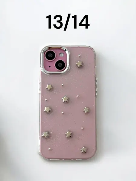 Чехол на iPhone 13 iPhone 14 с звездочками силиконовый