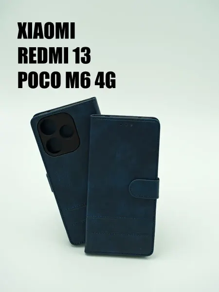 Not typical Чехол на Redmi 13, Poco M6 4G книжка синий