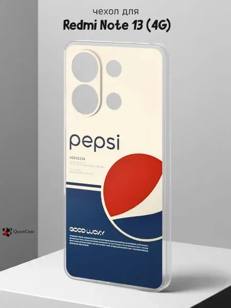 QuestCase Чехол на Redmi Note 13 (4G) с принтом Pepsi
