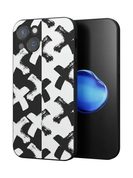 QuestCase Чехол на Apple iPhone 13 с принтом Крестики