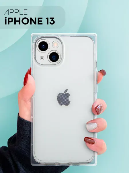 КАРТОФАН Чехол для Apple iPhone 13 необычный квадратные грани