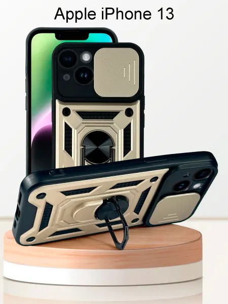Чехол для Apple iPhone 13, с кольцом, защита камеры