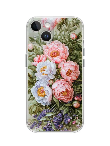 Bysnika Чехол на iPhone 13 принт Цветы