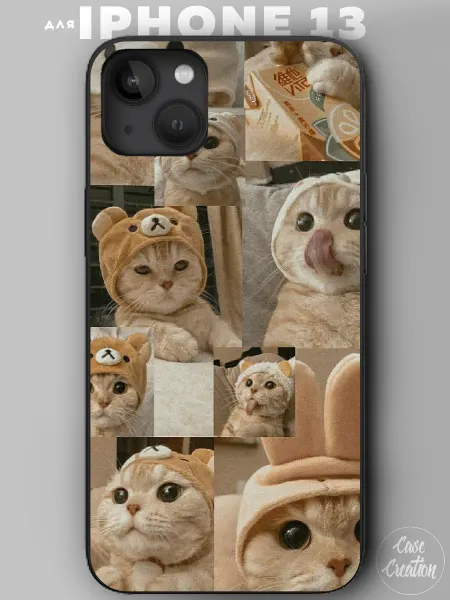 Casecreation Чехол на iPhone 13 с котиками