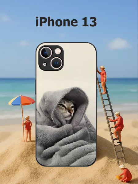CaseLab Чехол на iphone 13 котик
