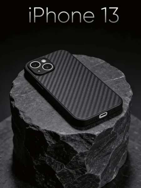 CaseLixx Чехол на iPhone 13 карбоновый стиль