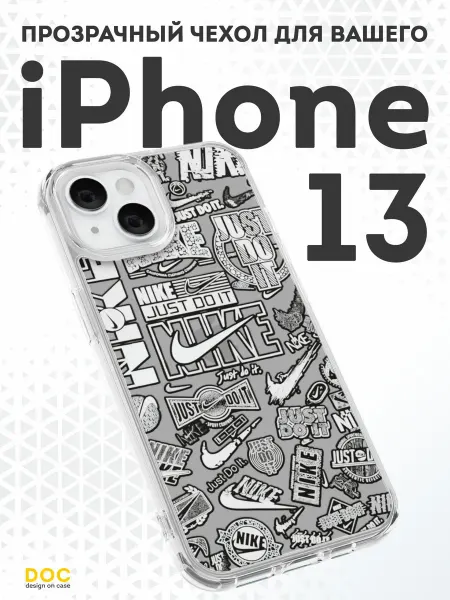 DesignOnCase Чехол-бампер на iPhone 13 с принтом Nike