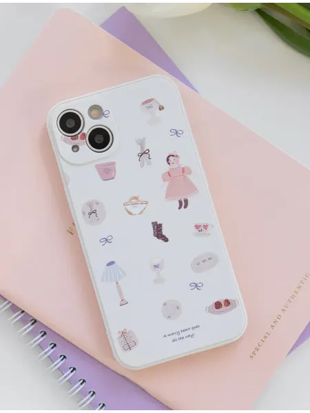 Hello, Miss Чехол на iPhone 13 с принтом, чехол на iPhone 13 с бантиками