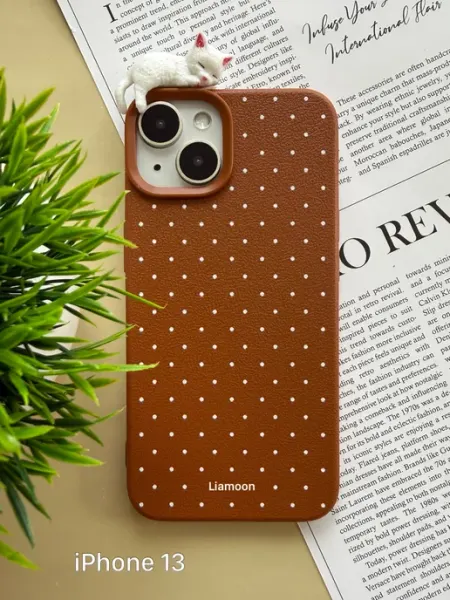 Liamoon Чехол на iPhone 13 с объемным принтом Котик
