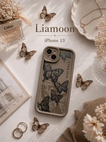 Liamoon Чехол на iPhone 13 объемный с принтом