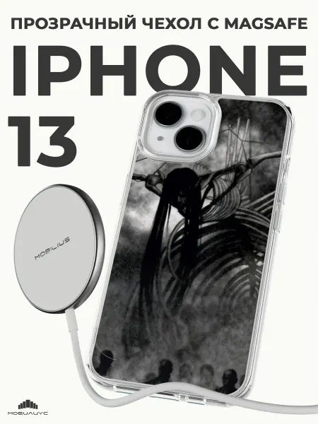 Мобилиус Чехол-бампер на iPhone 13 с принтом Дрейн