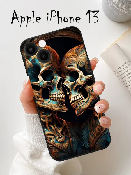 Чехол на Iphone 13 с принтом череп