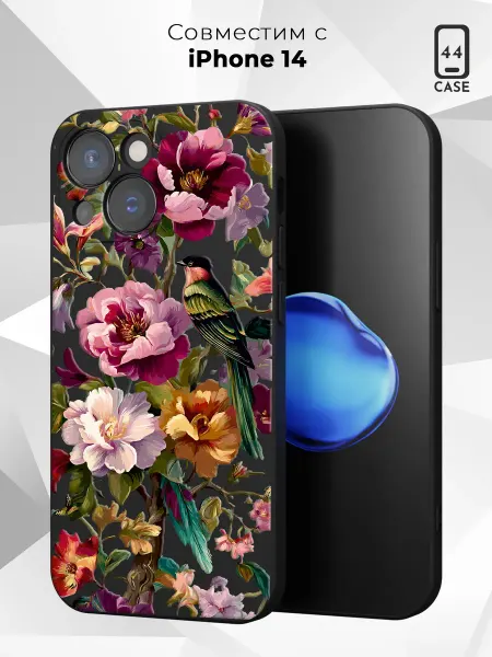 44 Case Чехол на Apple iPhone 14 с принтом Цветы