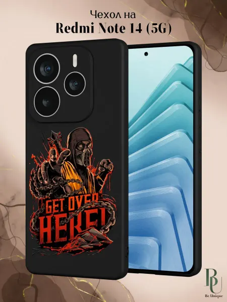 Be Unique Чехол на Redmi Note 14 5G с принтом Mortal Kombat