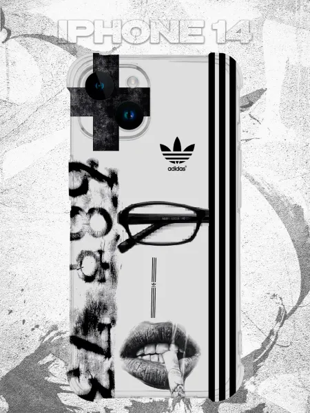 PRINTberries Чехол на IPHONE 14 с принтом y2k adidas