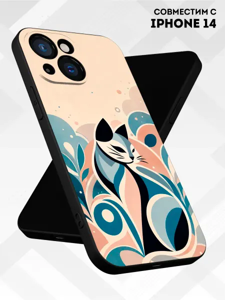 Vip Case Чехол на Apple iPhone 14 Кошка Арт