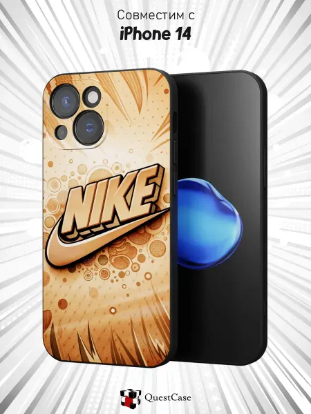 QuestCase Чехол на Apple iPhone 14 с принтом Nike
