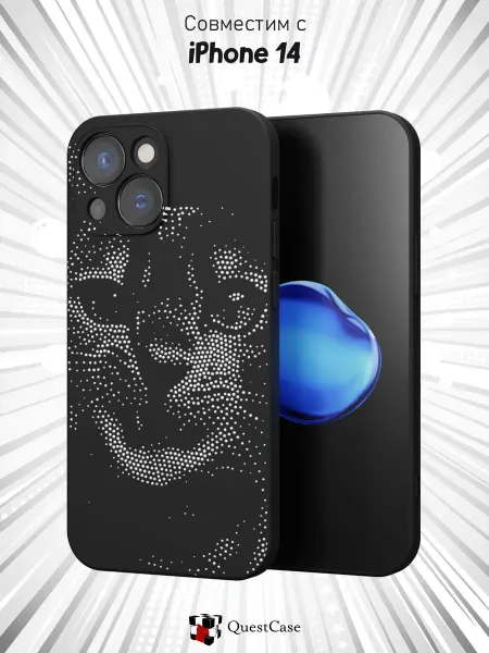 QuestCase Чехол на Apple iPhone 14 с принтом Котик