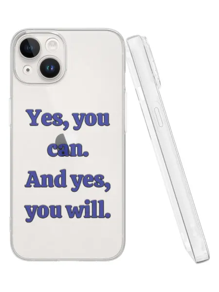 QuestCase Чехол на Apple iPhone 14 с принтом Надпись