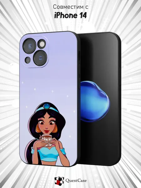 QuestCase Чехол на Apple iPhone 14 с принтом Принцесса