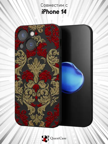 QuestCase Чехол на Apple iPhone 14 с принтом Узоры