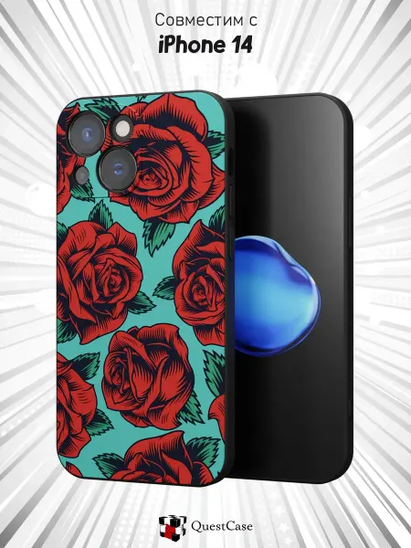 QuestCase Чехол на Apple iPhone 14 с принтом ОХ