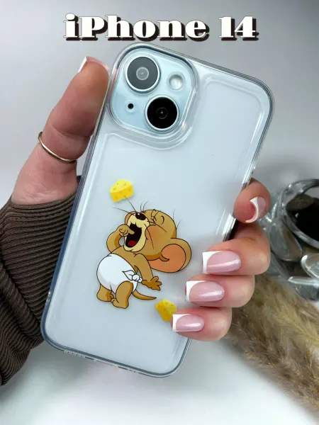 ART CASE Чехол на iPhone 14 прозрачный с принтом ''Джерри''