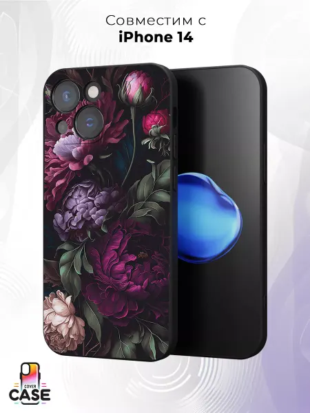 Cover Case Чехол на iPhone 14 с принтом Цветы