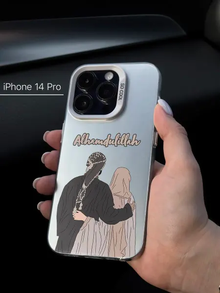 ESSE CASE Светящийся чехол на iPhone 14 Pro металлик Ислам