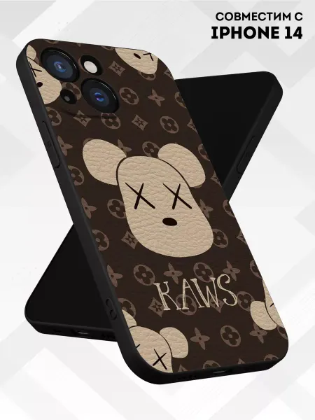 Vip Case Чехол на iPhone 14 с принтом Kaws