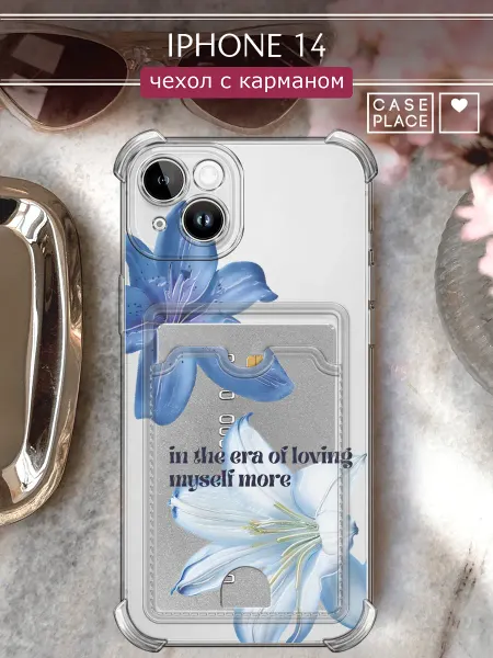 Case Place Чехол на iPhone 14 с картой с цветочками