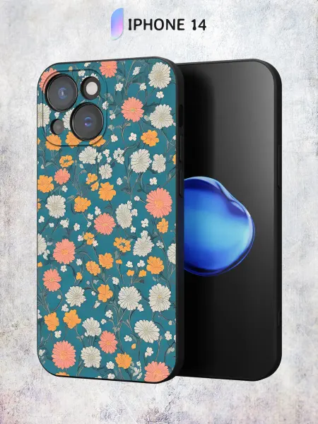 Secret.Case.Store Чехол на iPhone 14 с принтом Цветы