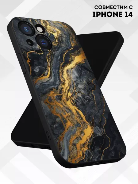 Vip Case Чехол на iPhone 14 с принтом Гранит