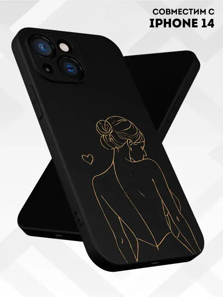 Vip Case Чехол на iPhone 14 Девушка Линии