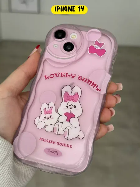 CaseLove Чехол на iphone 14 с принтом Зайчики