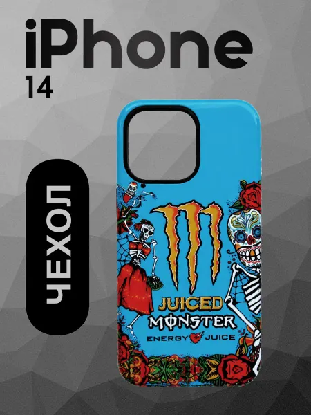 Vellon Cases Чехол на iPhone 14 голубой Monster
