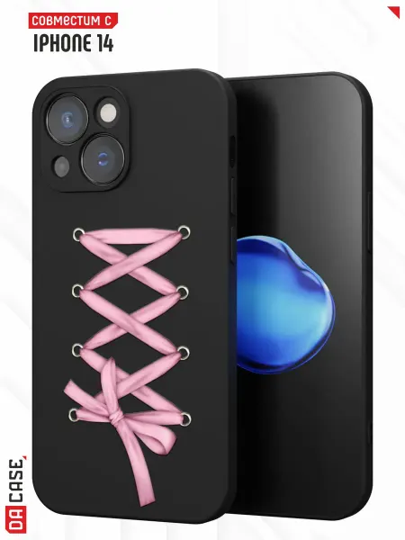 DACase Чехол на iPhone 14 с принтом бантик
