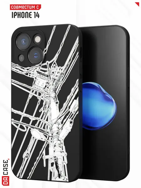 DACase Чехол на iPhone 14 с принтом город