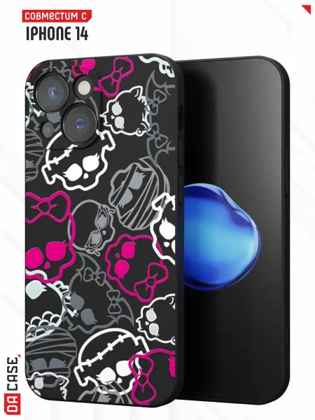 DACase Чехол на iPhone 14 с принтом череп