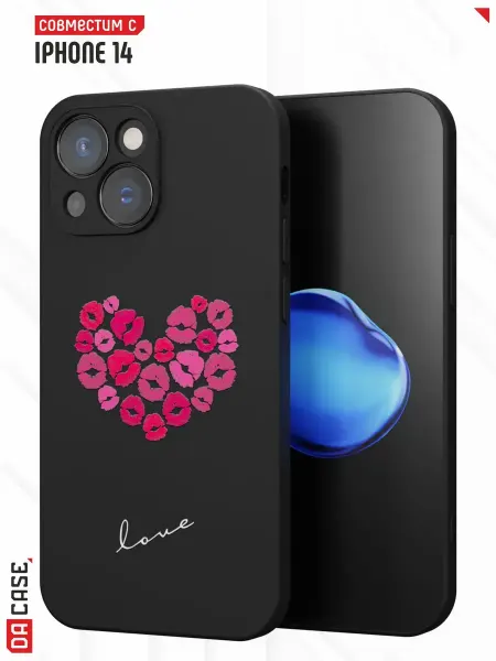 DACase Чехол на iPhone 14 с принтом Сердечко