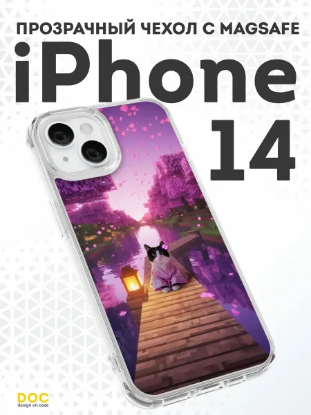 DesignOnCase Чехол-бампер на iPhone 14 с принтом Minecraft