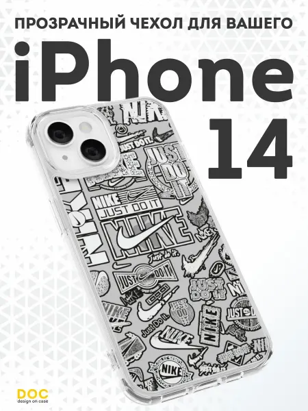 DesignOnCase Чехол-бампер на iPhone 14 с принтом Nike