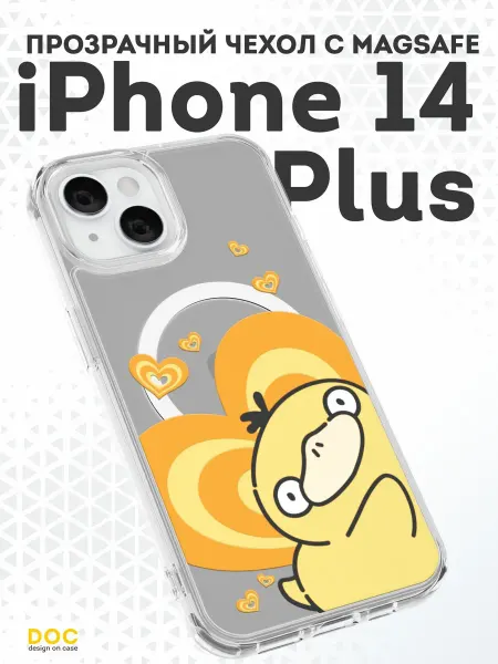 DesignOnCase Чехол-бампер на iPhone 14 Plus с принтом Pokemon