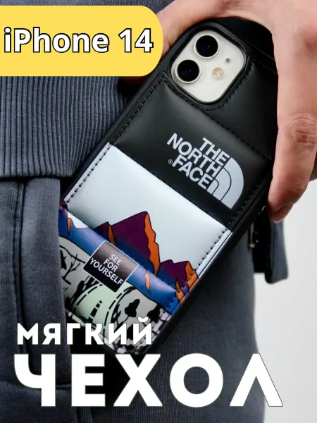 The North Face чехол на iPhone 14 с принтом TNF