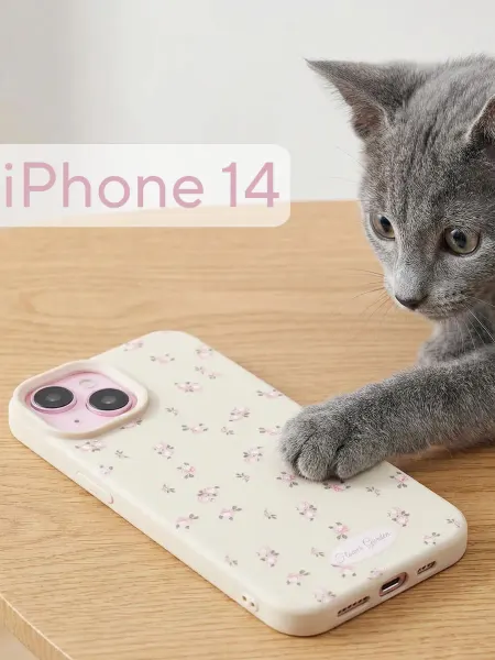 Floww Чехол на iphone 14 силиконовый с принтом противоударный